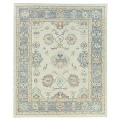 Handgeknüpfter türkischer Oushak-Teppich aus orientalischer Wolle  8'2" x 10'1" #15060