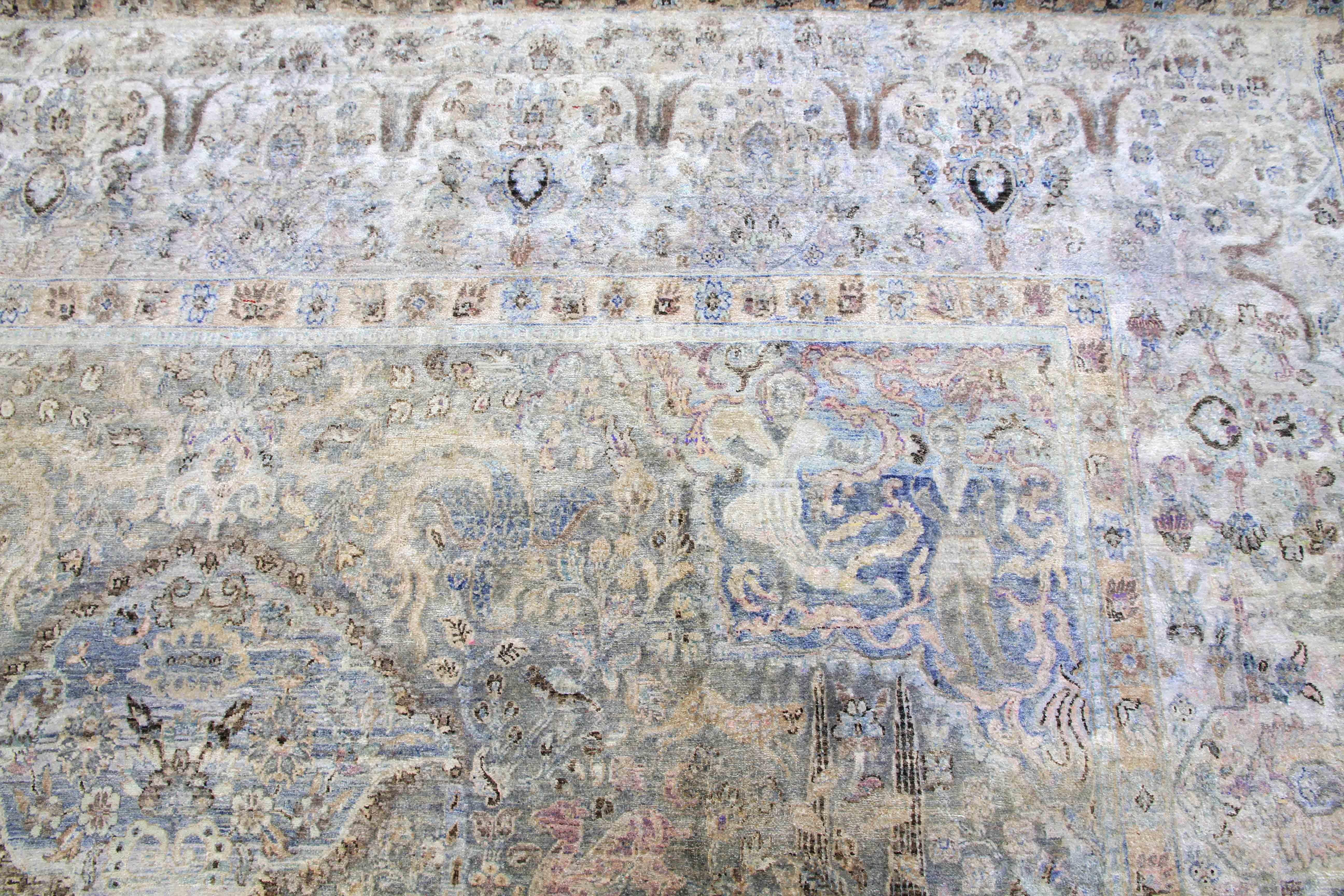 Hand Knotted Oversized Silk Rug 10'7''x17'4'' For Sale 1
