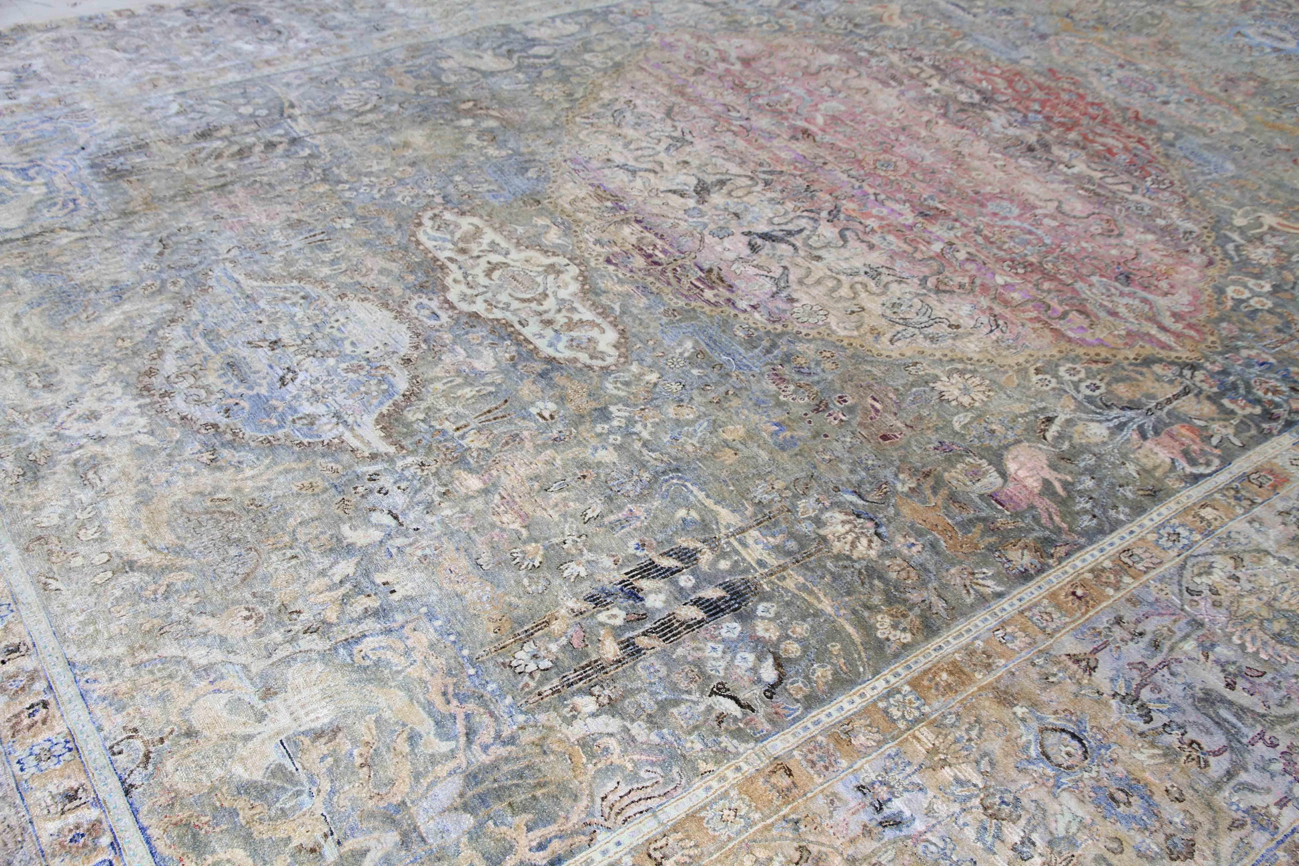 Hand Knotted Oversized Silk Rug 10'7''x17'4'' For Sale 3