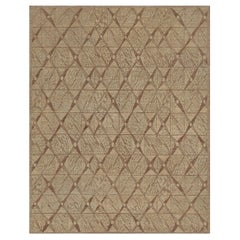 Hand-Knotted Patterned All-Natural Hemp Rug