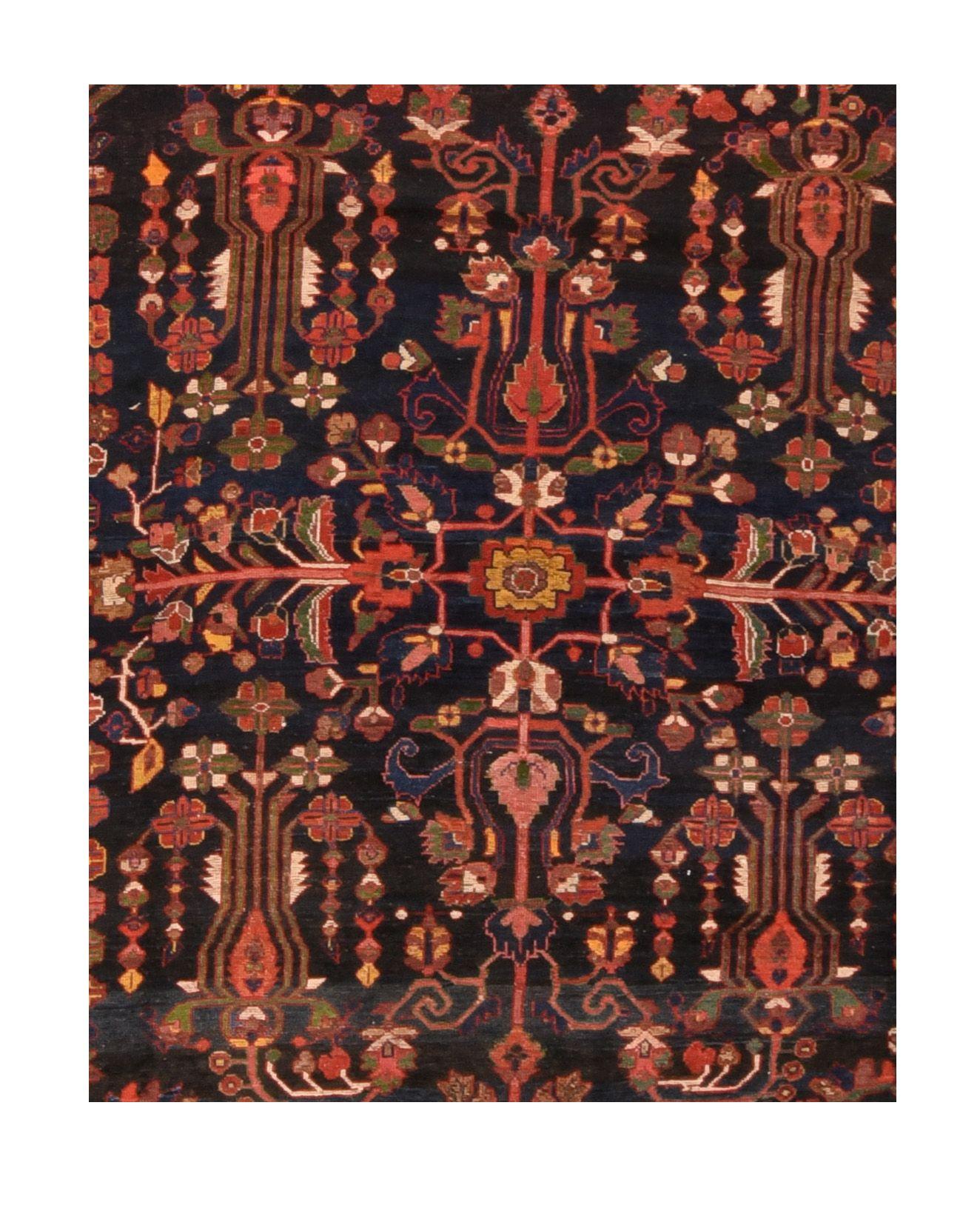 Hand-Knotted Vintage Bakhtiari Rug 12'6'' x 14'11'' For Sale