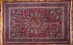 Hand-knotted Persian carpet Mashad 351x248cm