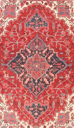Vintage Persian Heriz 5'0'' x 6'10''