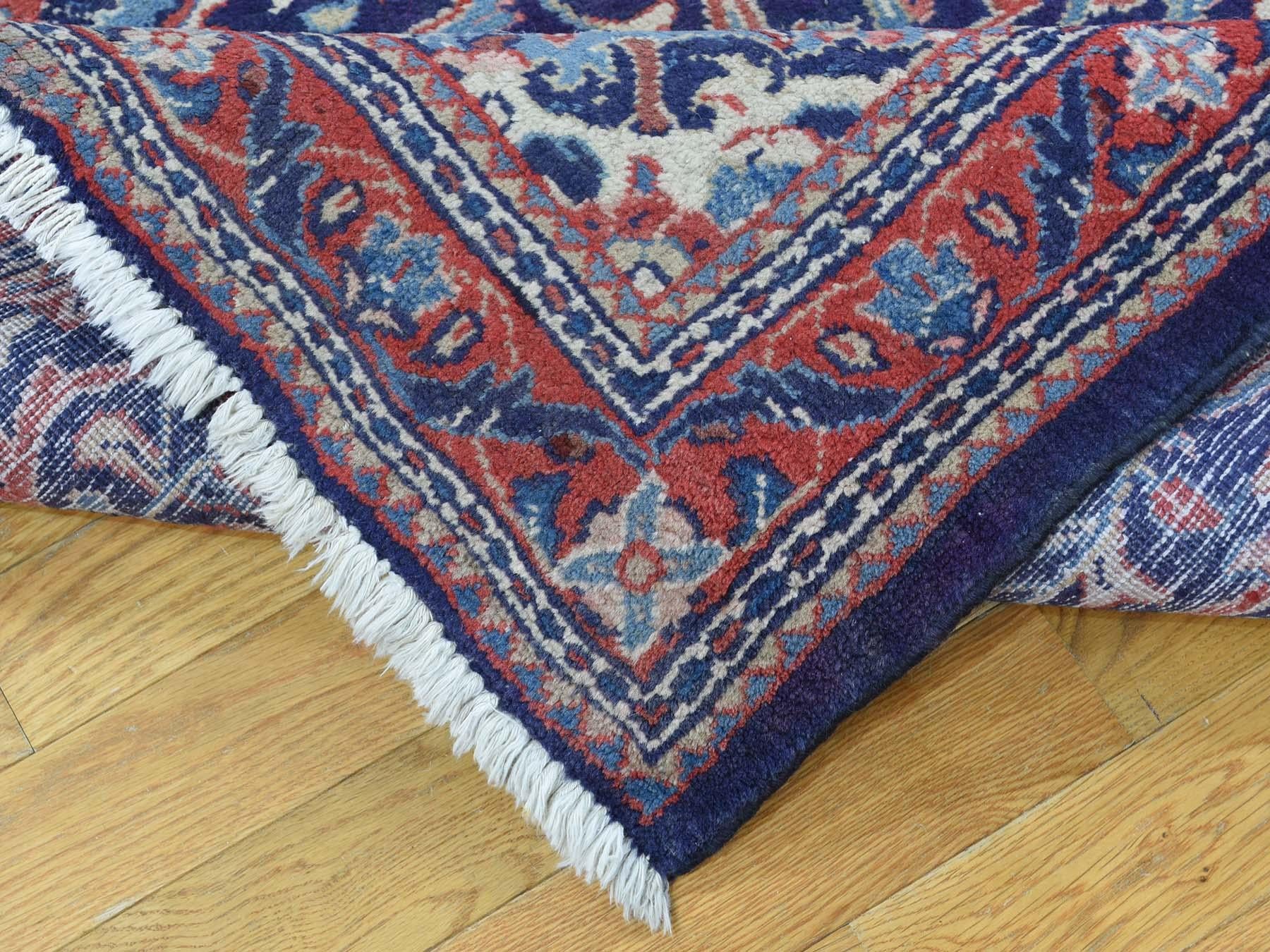 Wool Hand Knotted Persian Mahal Wide Runner Oriental Rug