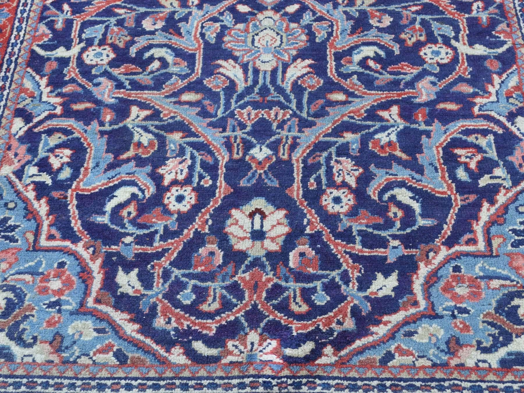 Hand Knotted Persian Mahal Wide Runner Oriental Rug 1