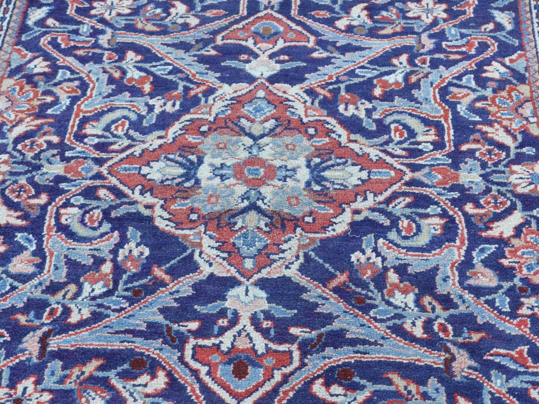 Hand Knotted Persian Mahal Wide Runner Oriental Rug 2
