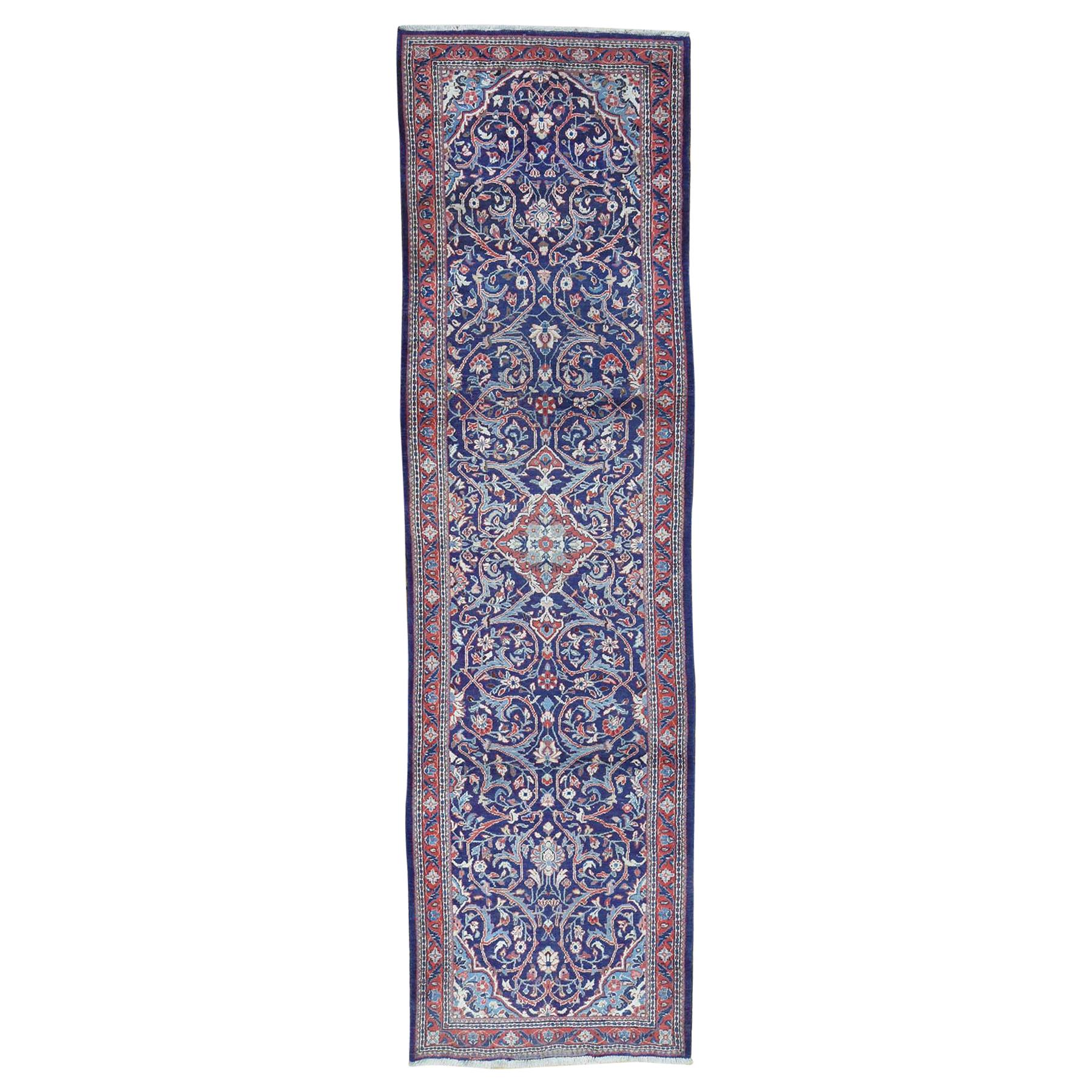 Hand Knotted Persian Mahal Wide Runner Oriental Rug