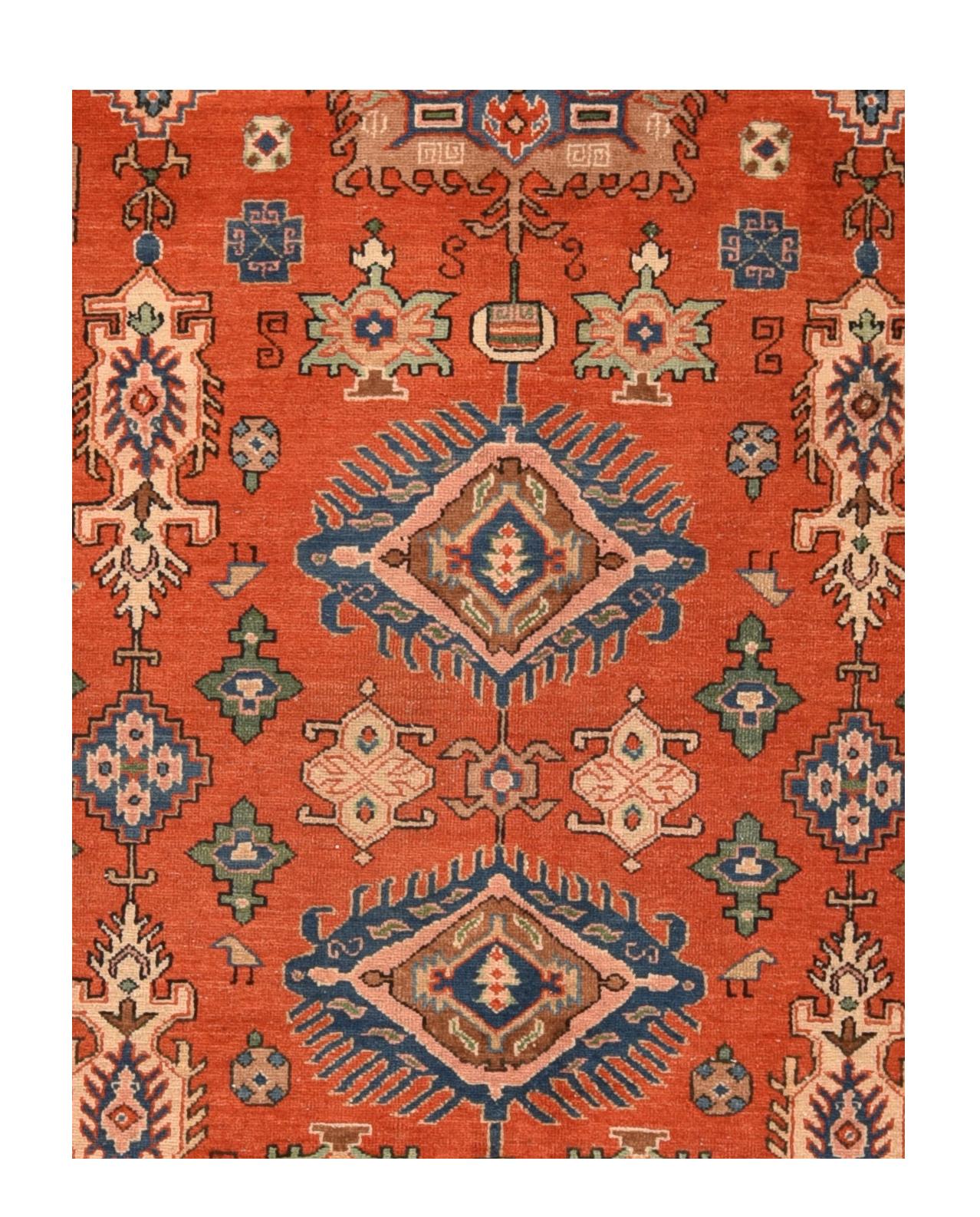 Asian Hand Knotted Persian Malayer Wool For Sale