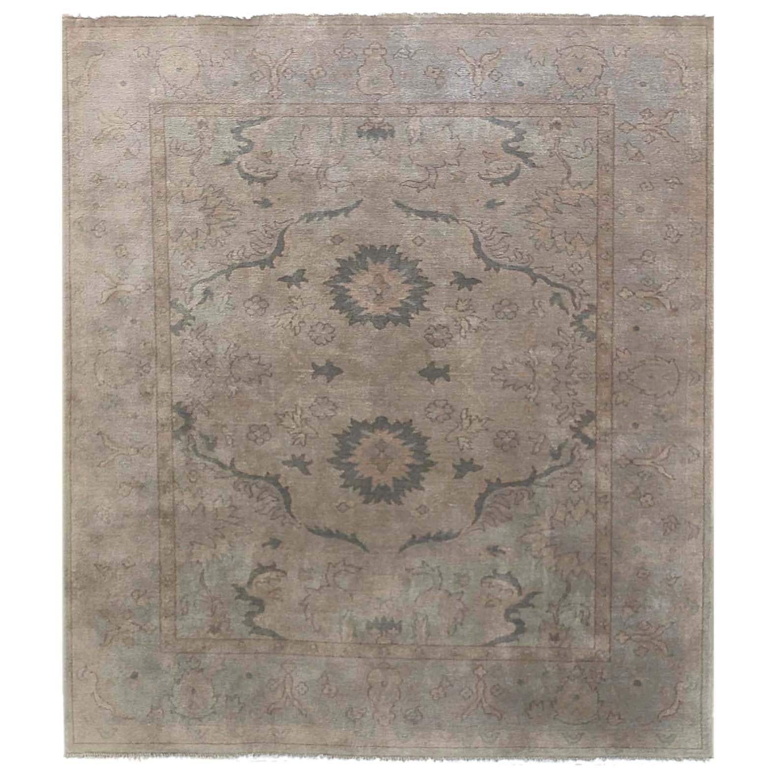 Hand Knotted Sultanabad Design Indian Rug