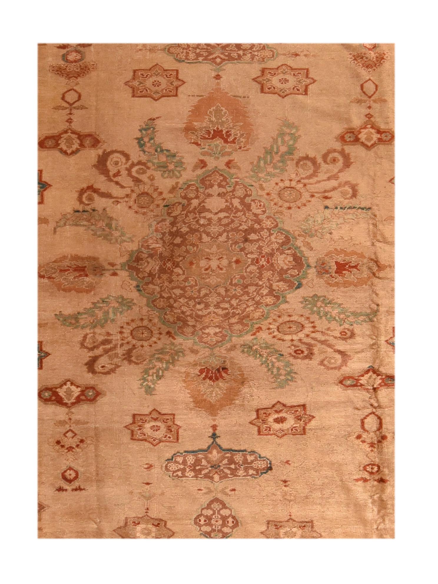 Sultanabad Fine Antique Ziegler Mahal Rug 11'10'' x 20'7'' For Sale