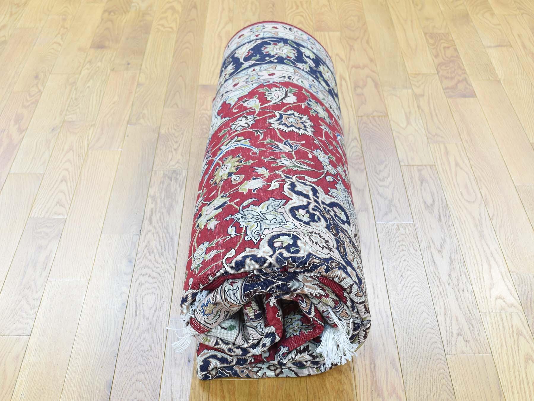 Handgeknüpfter persischer Orientteppich aus Tabriz Wolle und Seide 400 KPSI 6