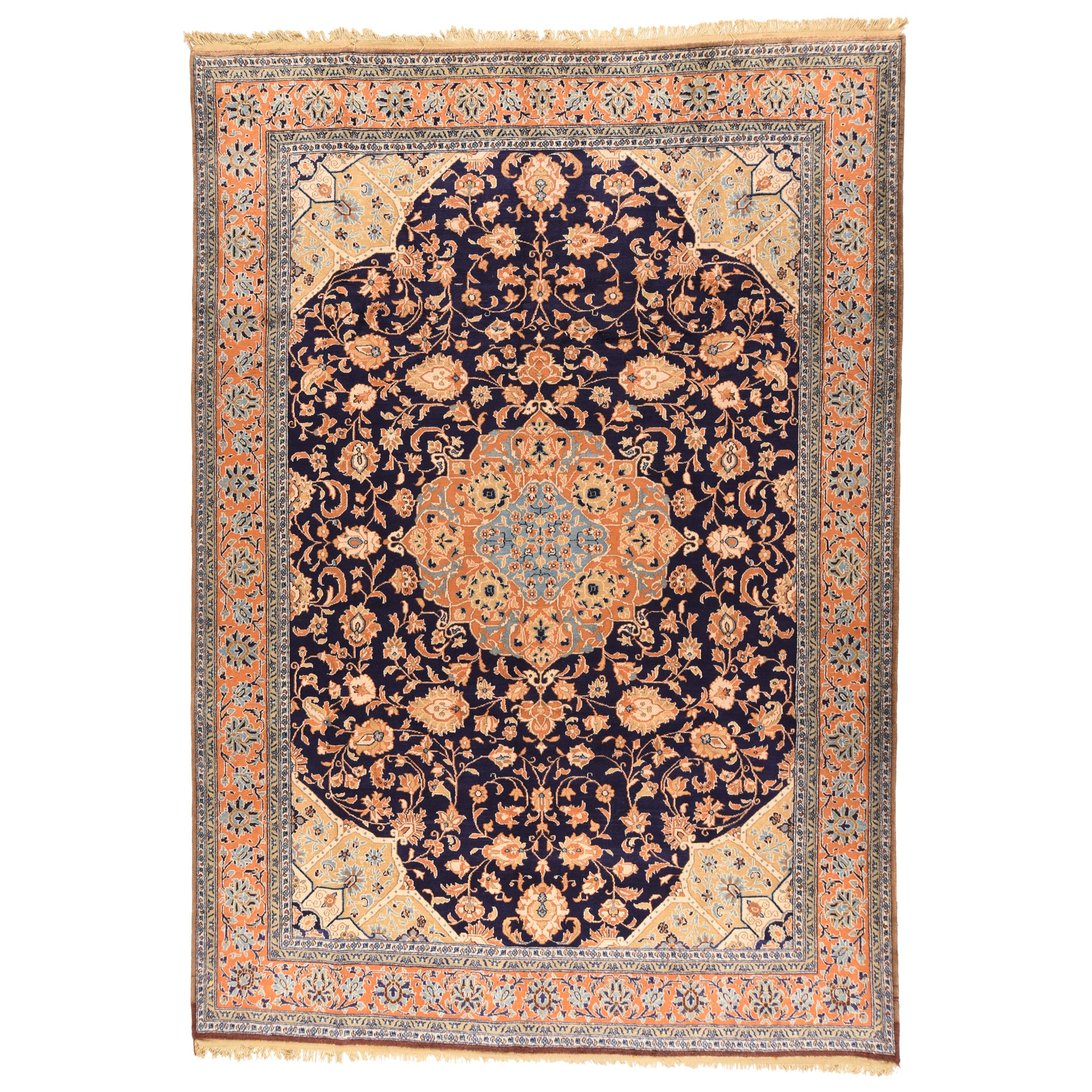 Vintage Persisch Kashan Teppich 8'2" x 11'6" im Angebot