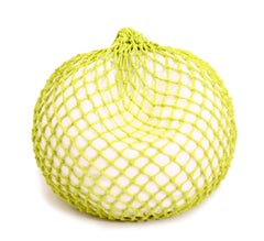 Hand-knotted Pouf - TRAP Lime Big