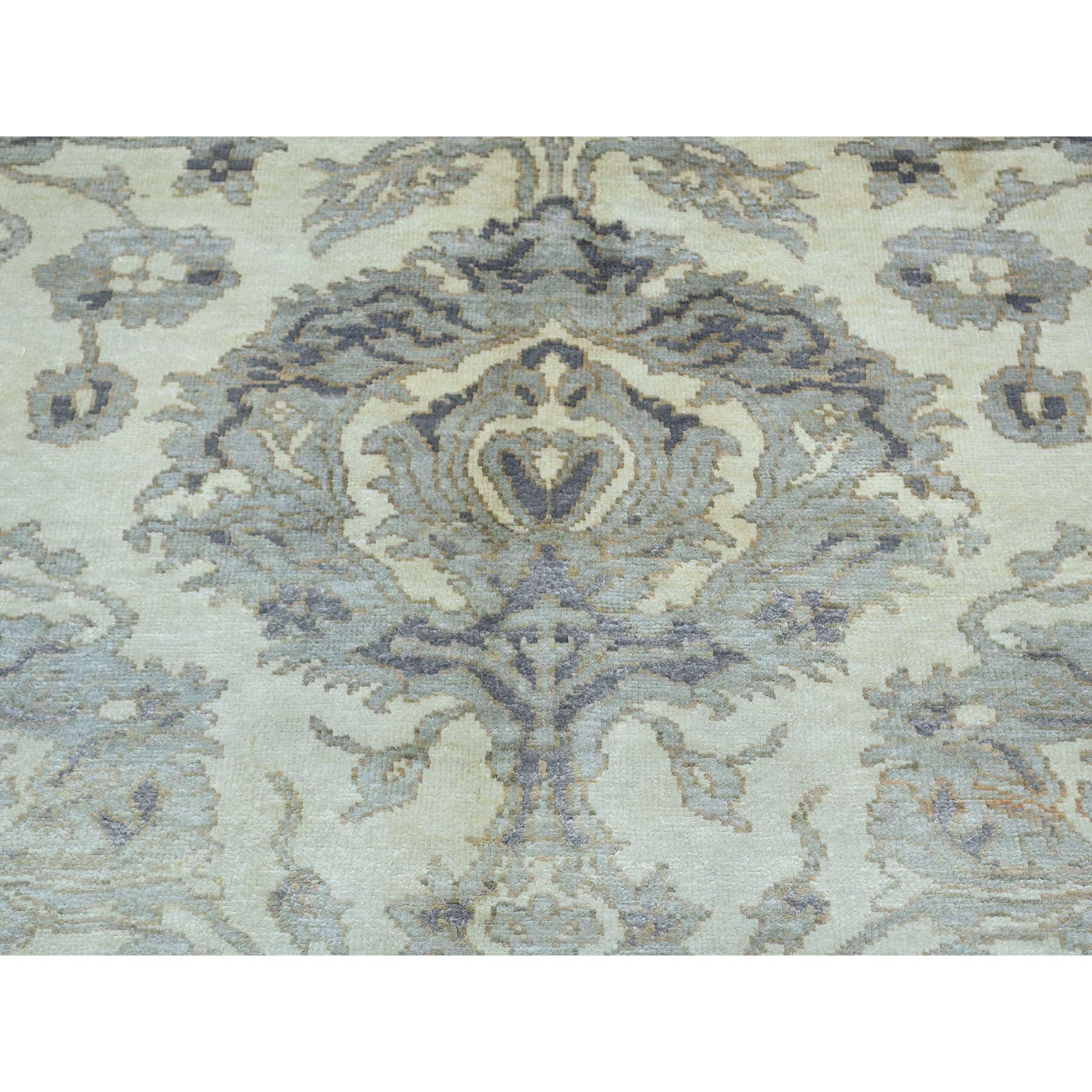 Hand Knotted Pure Silk Agra Design Oriental Rug 2