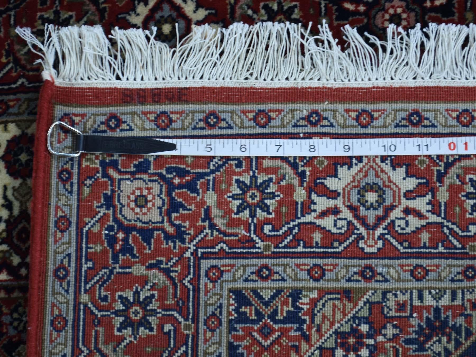 Hand Knotted Pure Wool Persian Tabriz Oriental Runner Rug For Sale 6