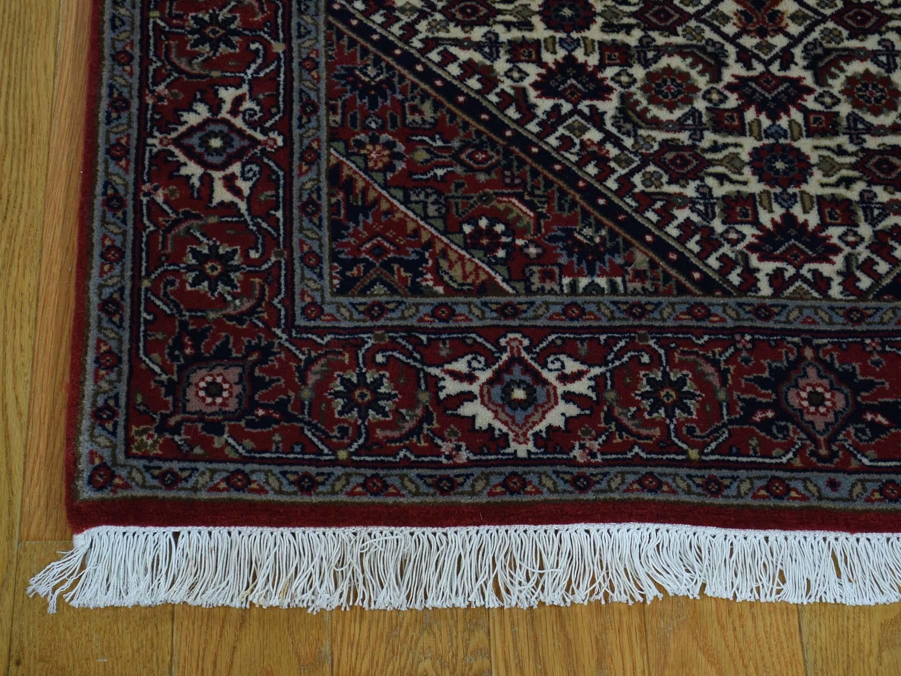 Hand Knotted Pure Wool Persian Tabriz Oriental Runner Rug In Good Condition For Sale In Carlstadt, NJ