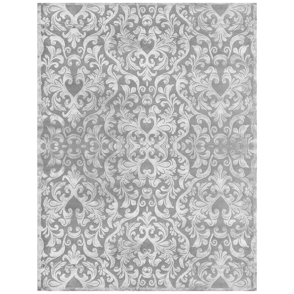 21st Century Carpet Rug Frame III Borders in Himalayan Wool and Silk ...
