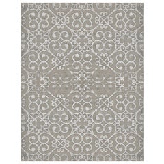 21st Century Carpet Rug Ducale in Himalayan Wool and Silk Gray