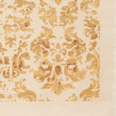 Alfombra Siglo XXI Dumas de Lana del Himalaya y Seda Beige, Marfil, Dorado
