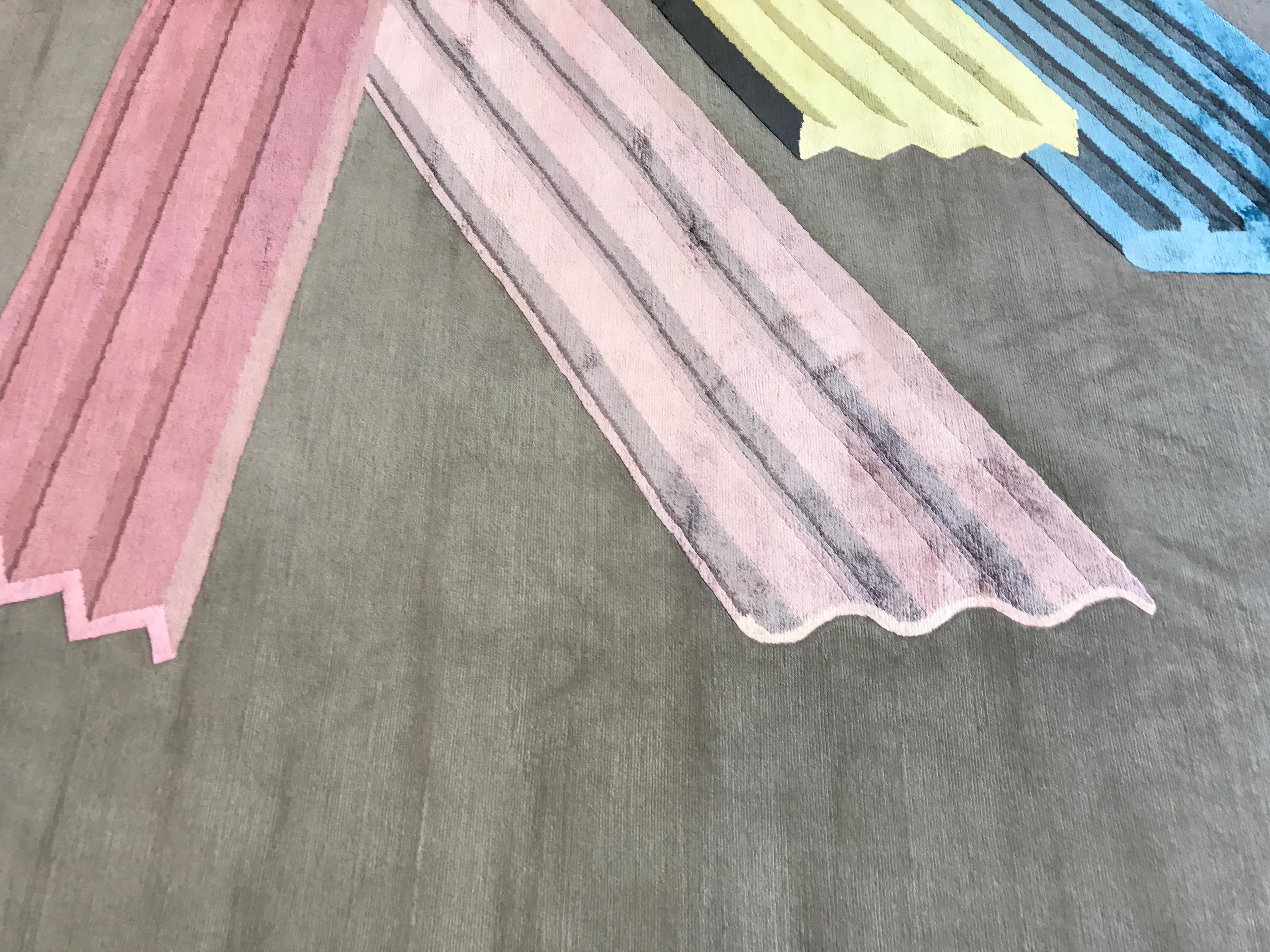 21st Century Carpet Rug Extrud von Fabien Cappello aus Himalaya-Wolle und Seide (Nepalesisch) im Angebot