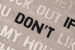 21st Century Carpet Rug Fcuk in Himalayan Wool and Silk Gray, Black