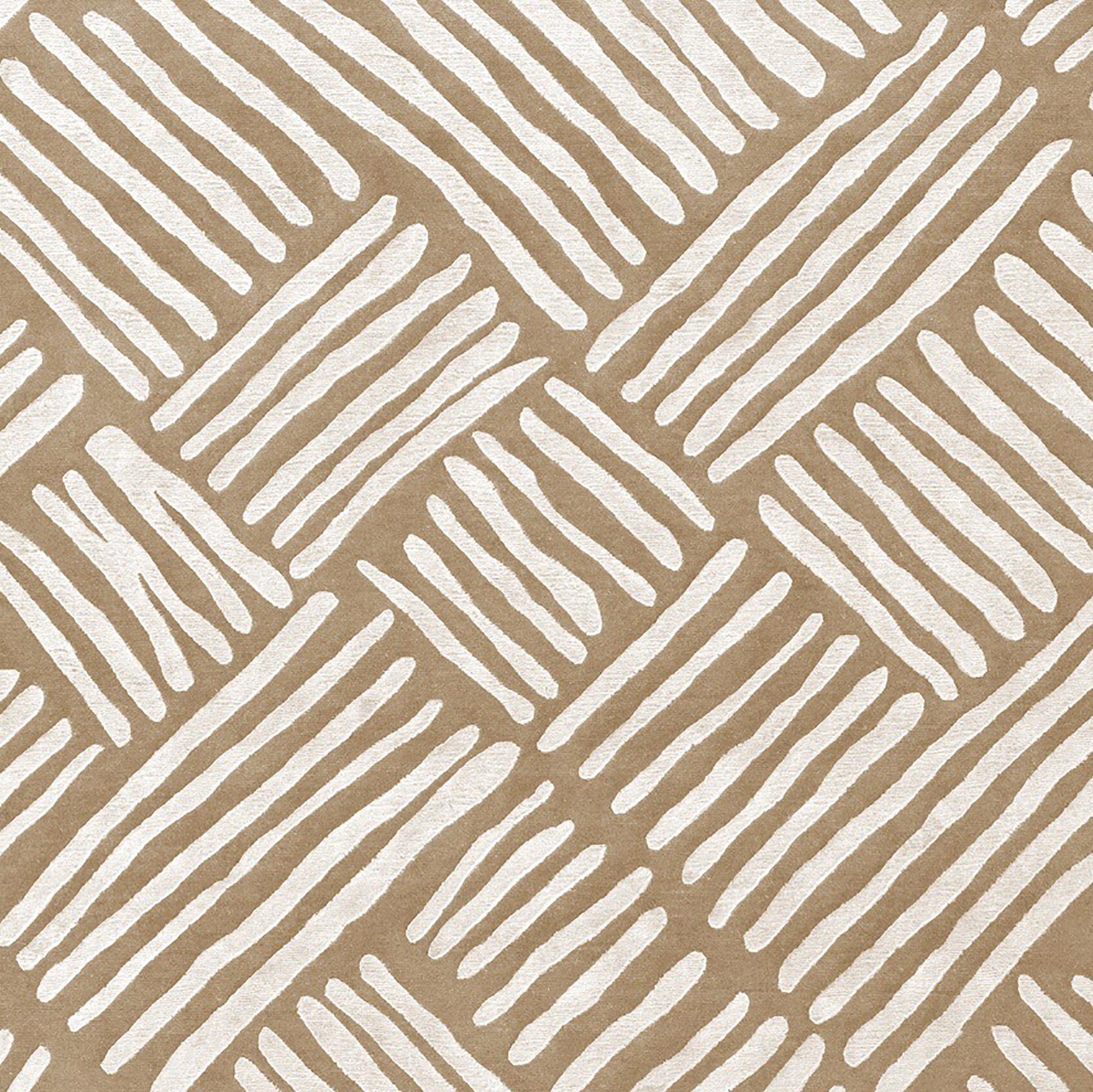 Flair rug shows how a simple set of repeated stripes may transform into something which is simple and elegant at the same time.
This rug is hand knotted in Nepal by our artisans by using 50% silk and 50% fine Himalayan wool dyed using vegetable and
