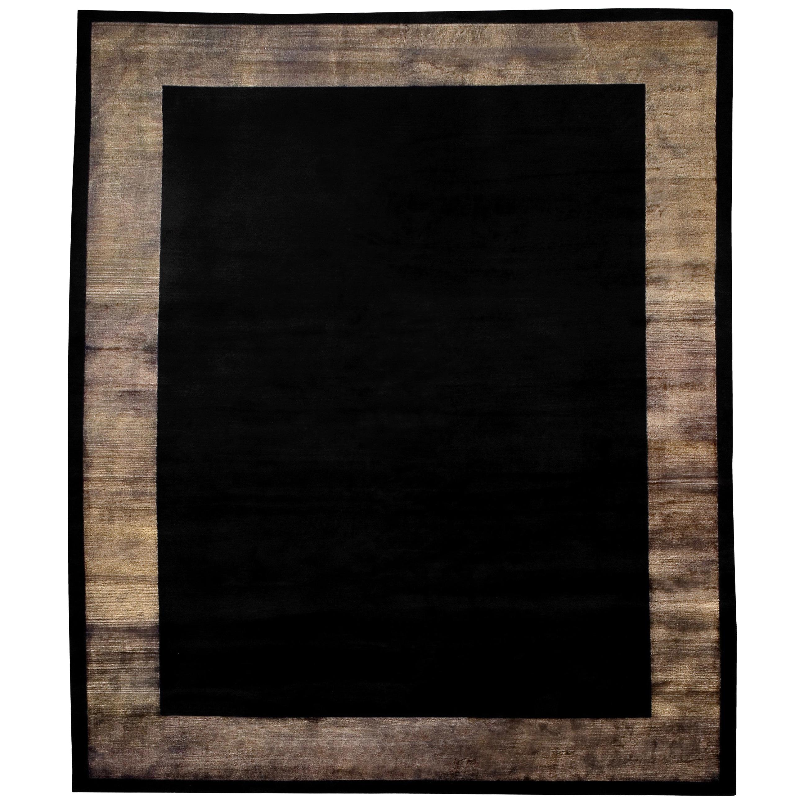 21st Century Carpet Rug Frame III Borders in Himalayan Wool and Silk ...