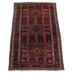 Hand-knotted rug of 308x210cm in oriental style with mainly red colours
