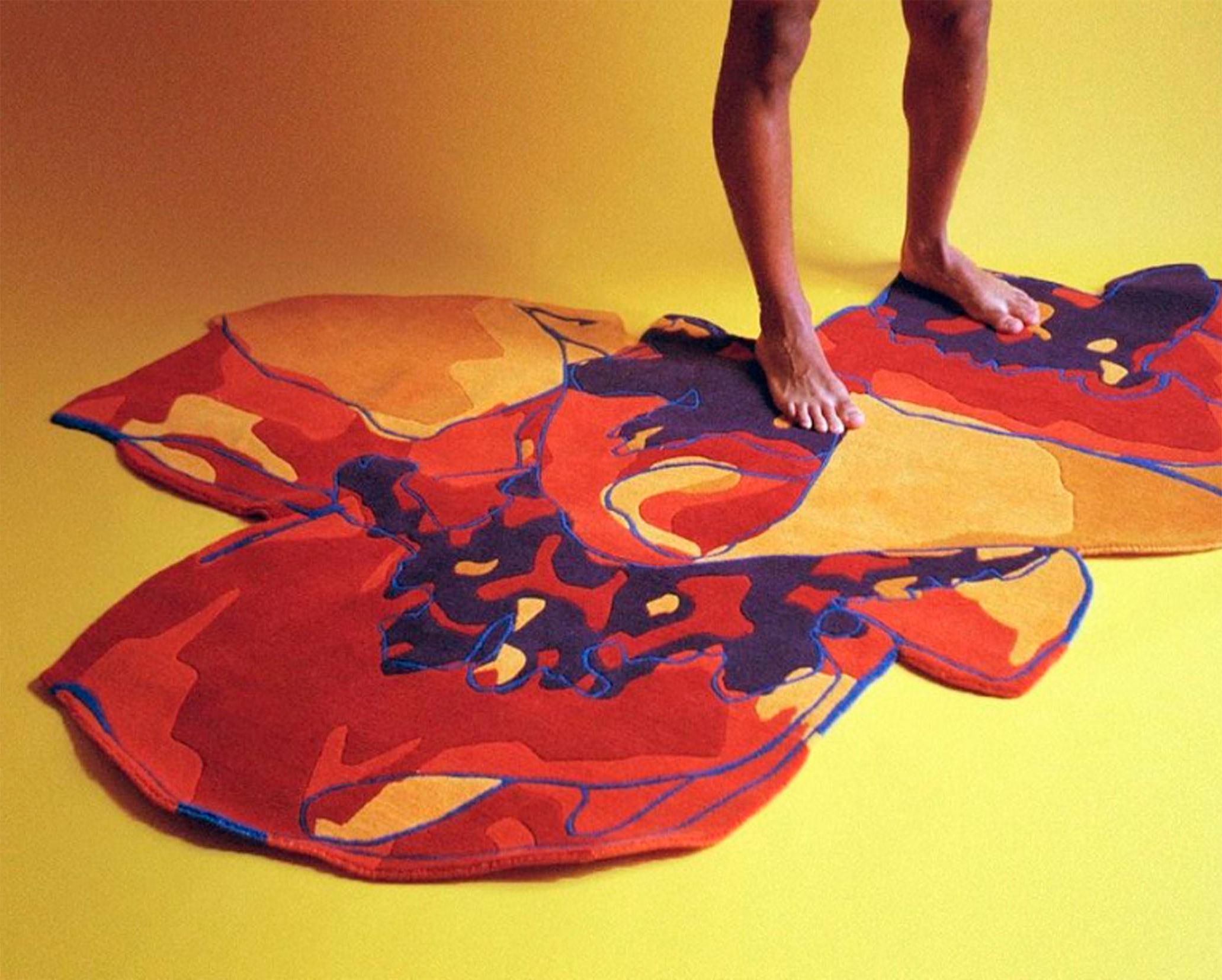 XXIe siècle et contemporain Tapis noué à la main de la collection Botanica de Leo Rydell Jost en vente