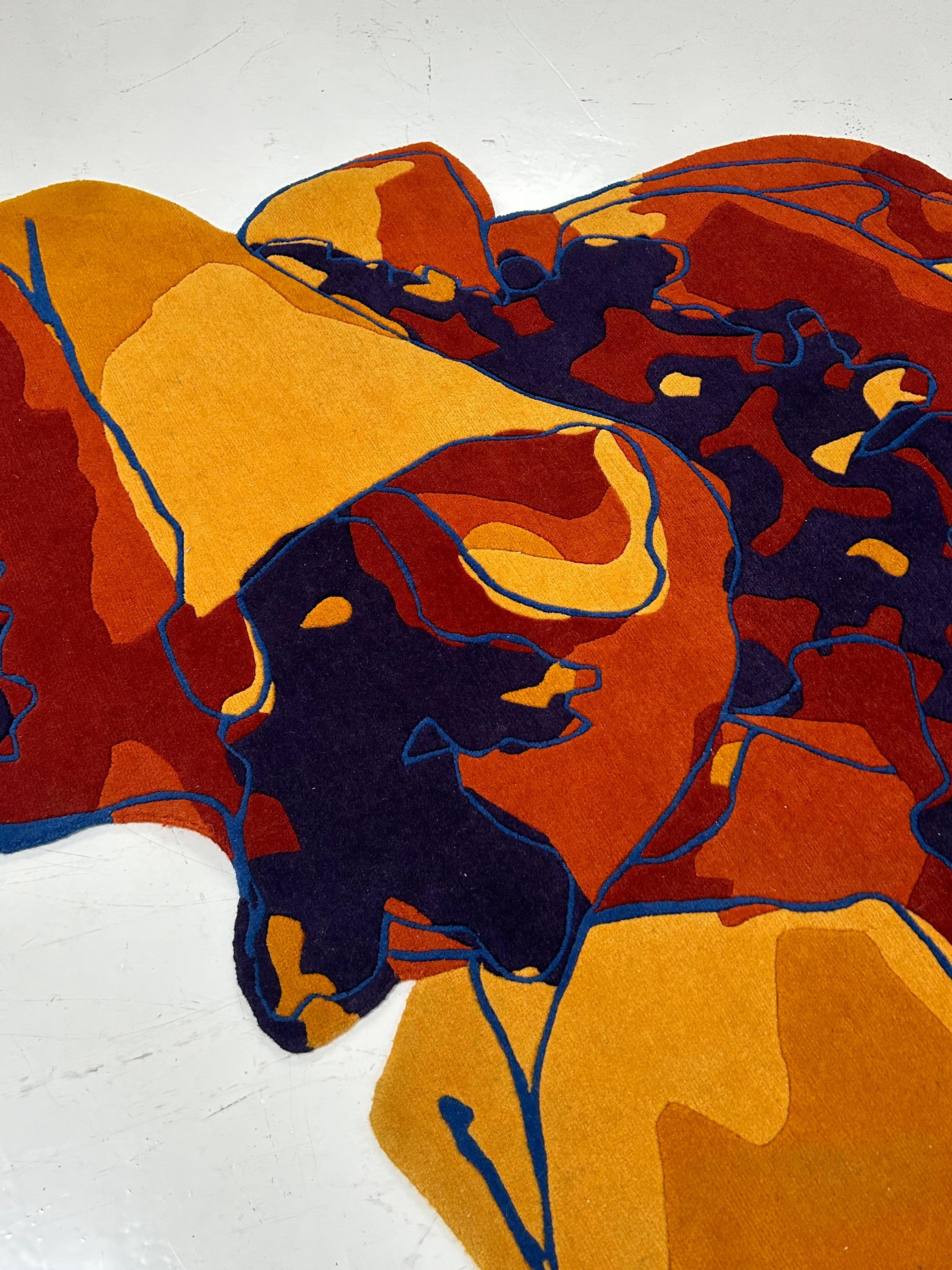Tapis noué à la main de la collection Botanica de Leo Rydell Jost en vente 1