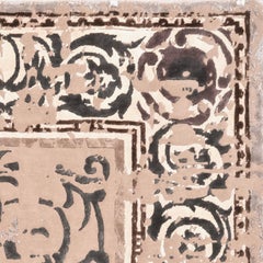 21st Century Carpet Rug Richelieu V1 in Himalayan Wool and Silk Gray, Beige