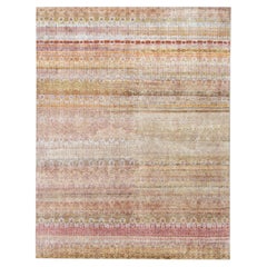 Hand Knotted Silk Rug 7'10''x10'2'