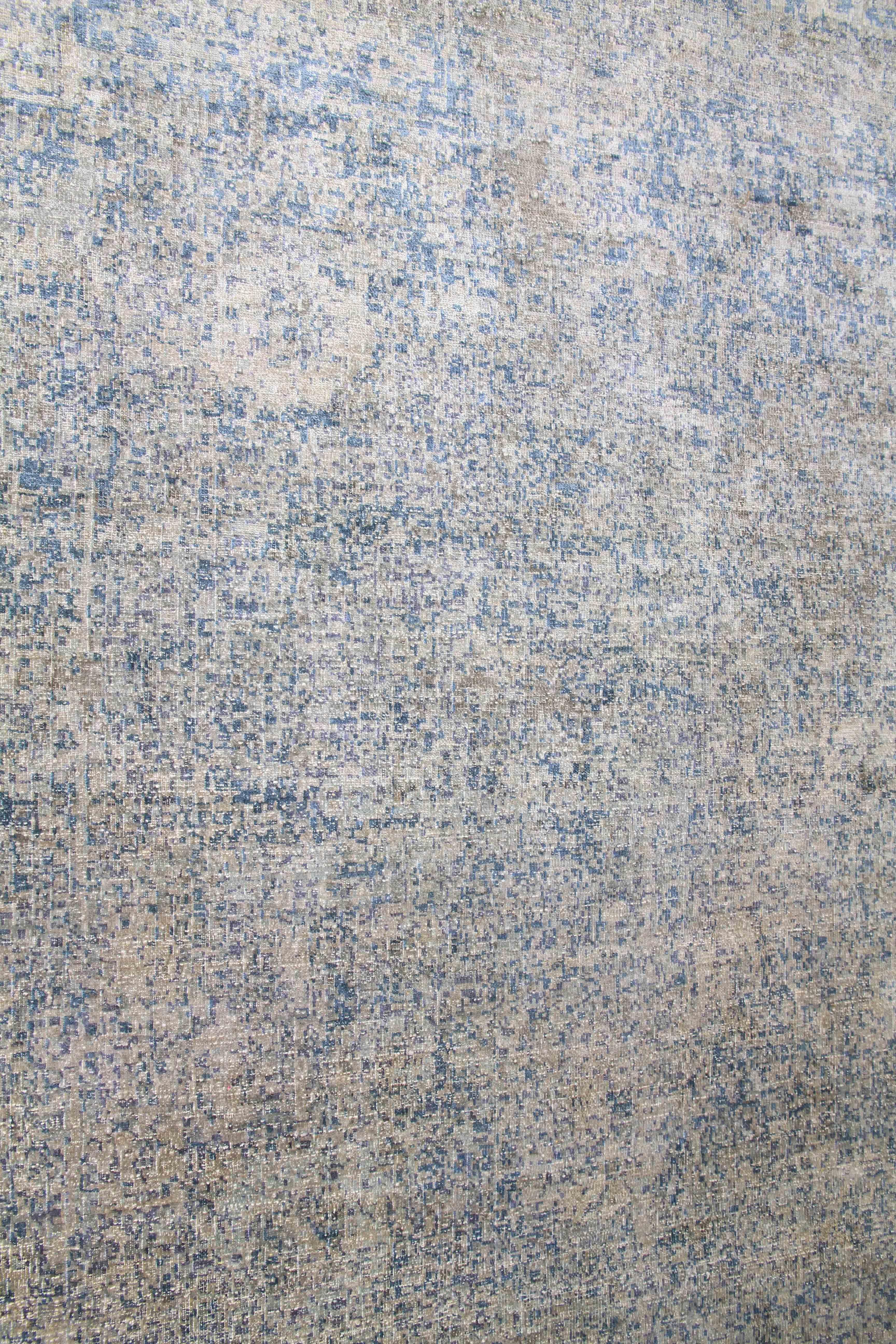 Hand Knotted Silk Rug 8'2''''x10'6'' For Sale 1