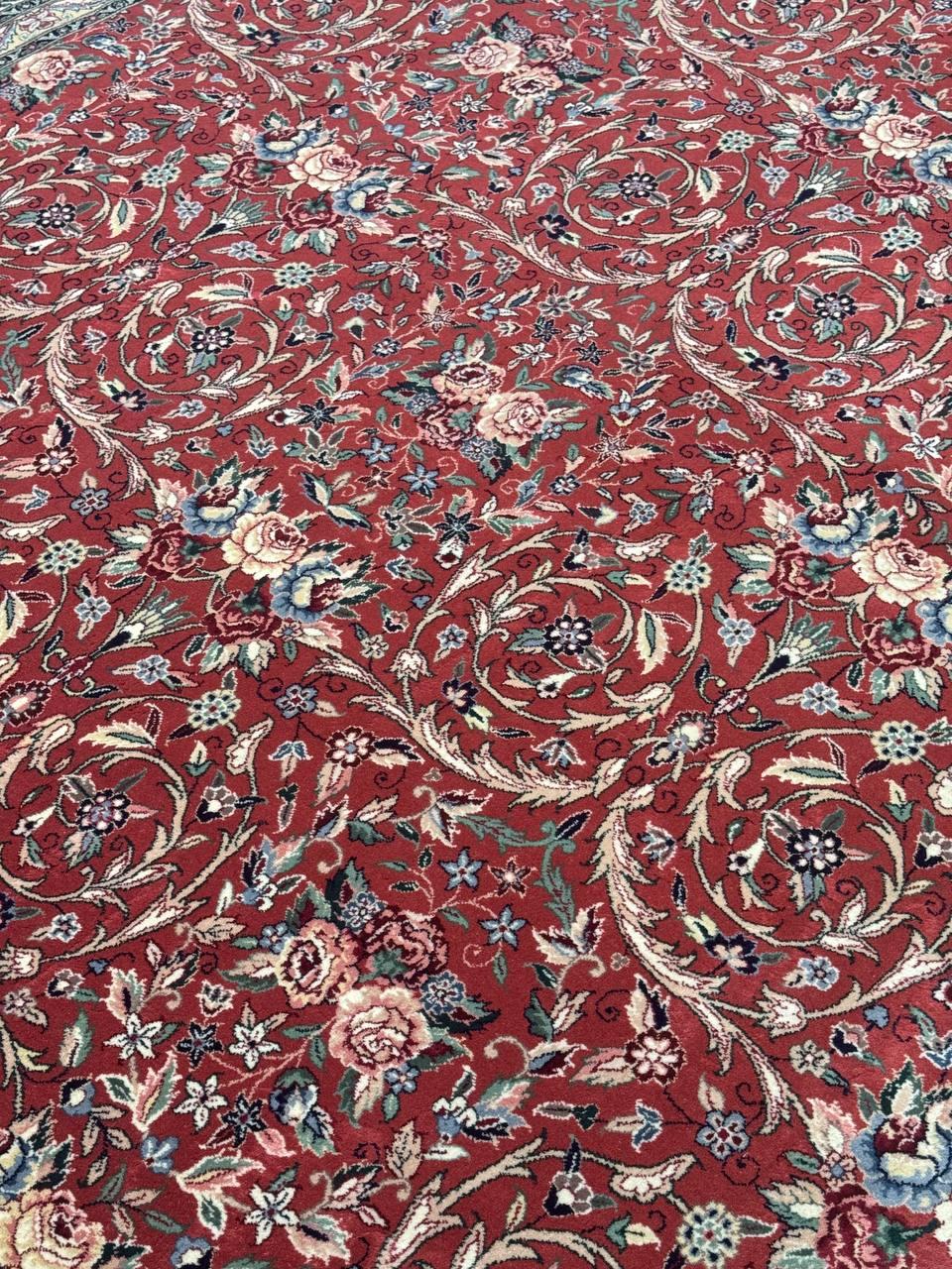 Handgeknüpfter sino-persischer Tabriz Teppich in Zimmergröße - 9' x 12'11 (Ende des 20. Jahrhunderts) im Angebot