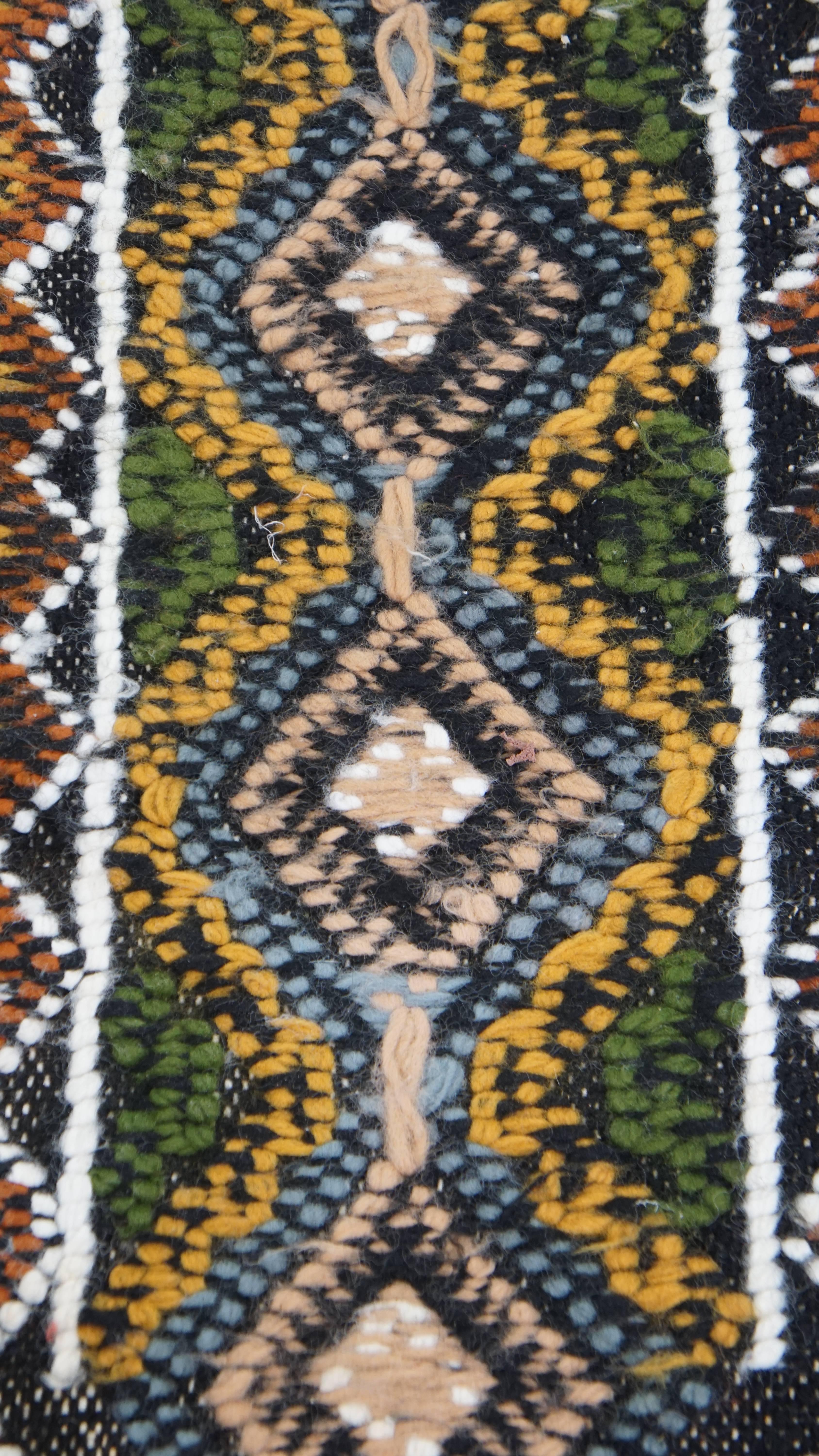 20th Century Hand-Knotted Subtle Colorful Rug with Beautiful Pattern – 108x50 cm For Sale