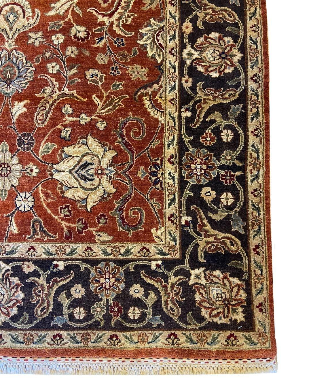 Sultanabad, noué à la main, rouge rouille et gris, 4' x 6' Neuf - En vente à New York, NY