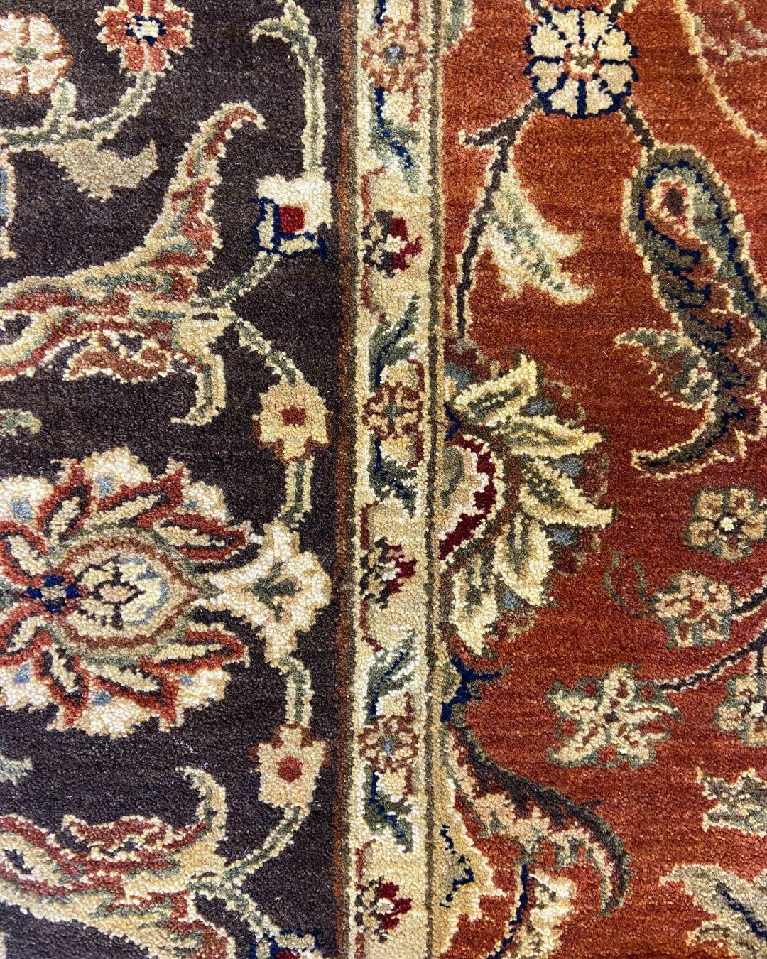 XXIe siècle et contemporain Sultanabad, noué à la main, rouge rouille et gris, 4' x 6' en vente