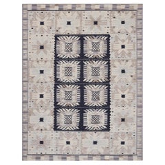 Hand-knotted Swedish Inspired Wool Rug