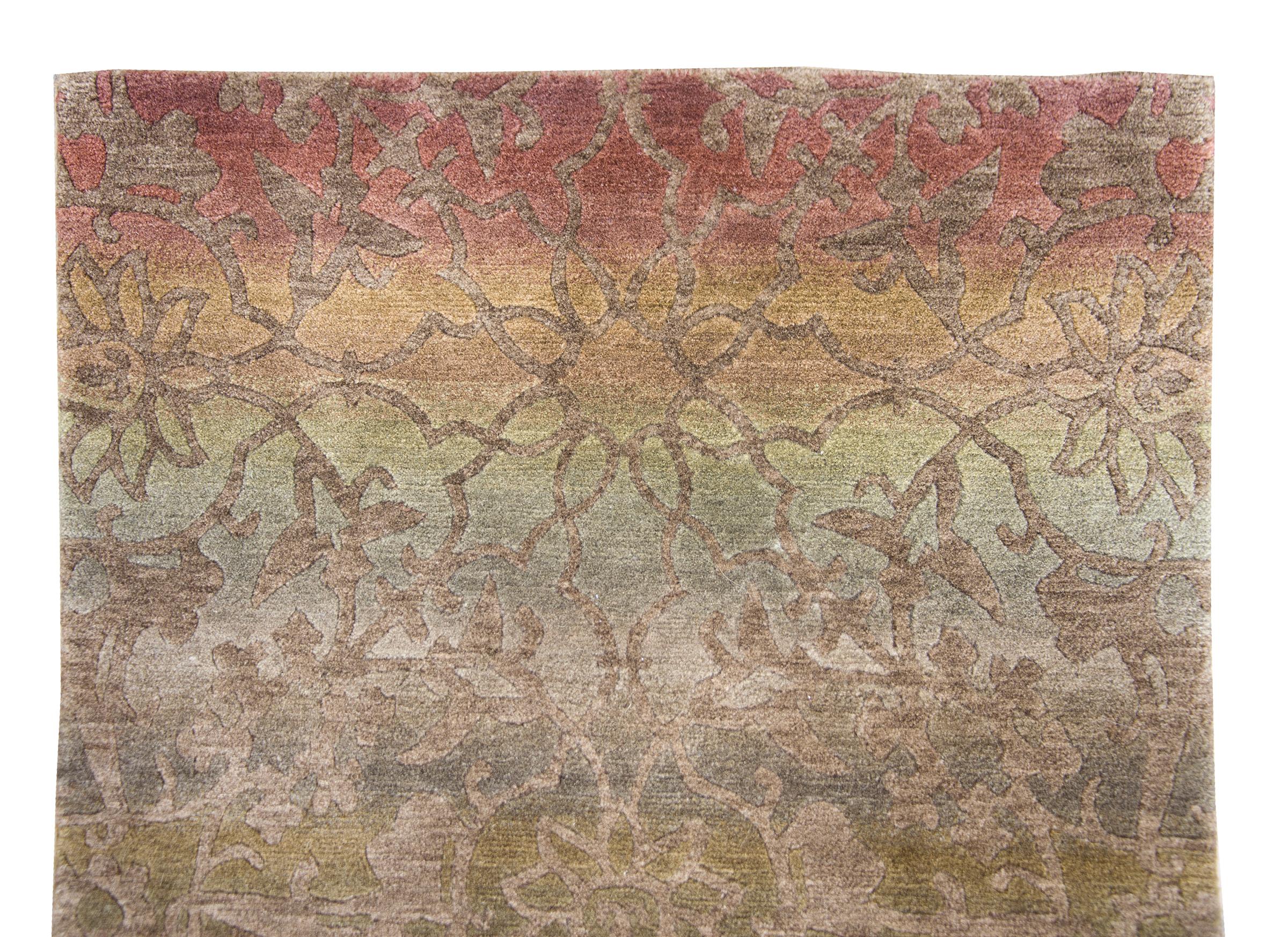 Hand-Knotted Tibetan Rug For Sale 4