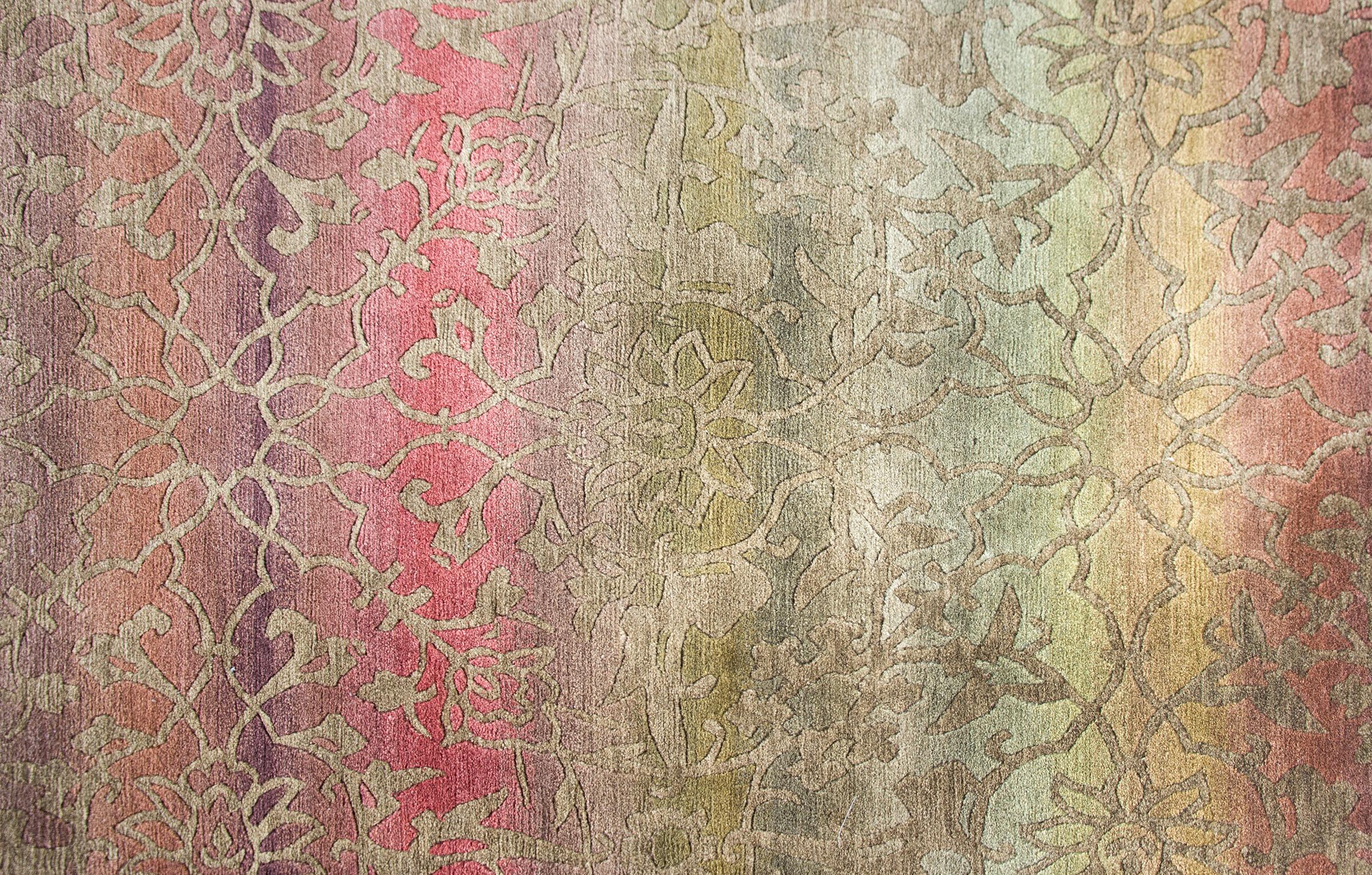 Modern Hand-Knotted Tibetan Rug For Sale