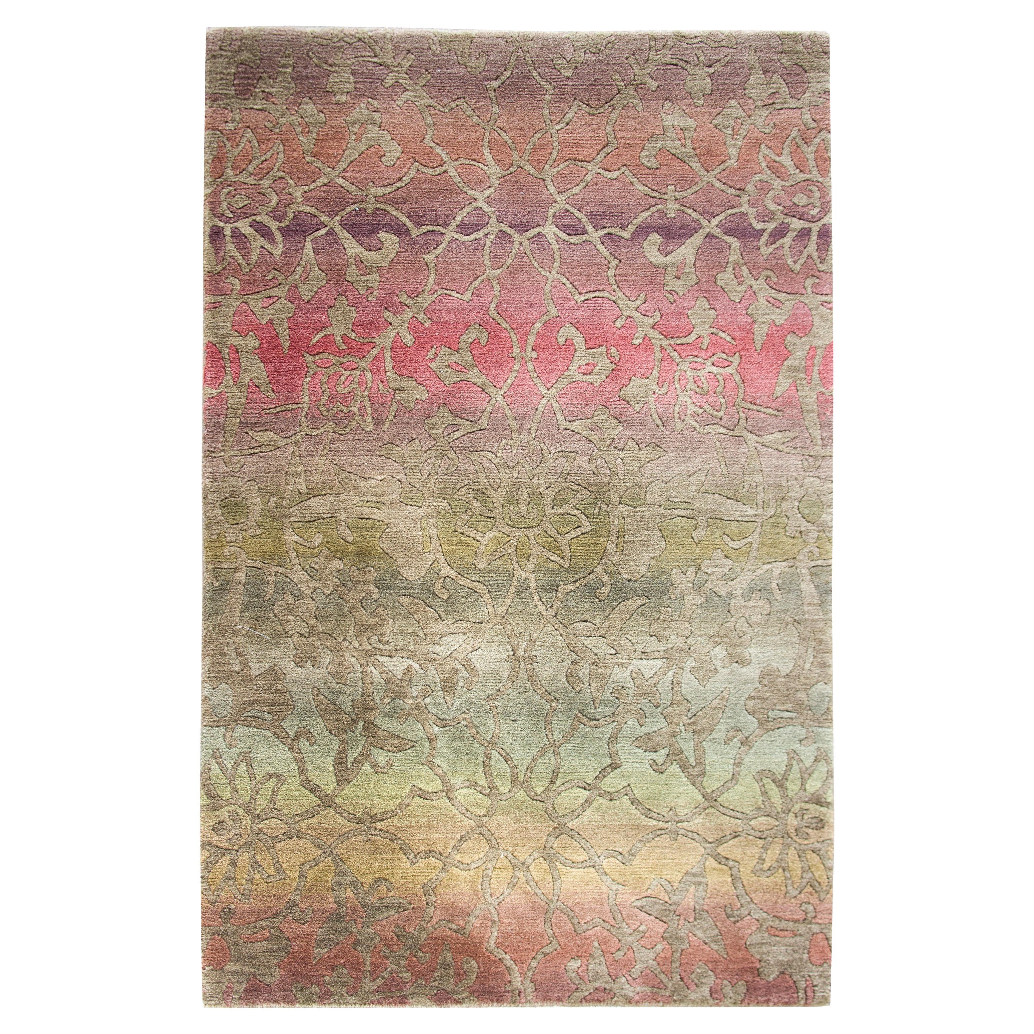 Hand-Knotted Tibetan Rug For Sale