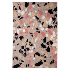 Hand Knotted Tibetan Terrazzo Modern Wool Rug, Handmade, Custom Pattern 
Colors