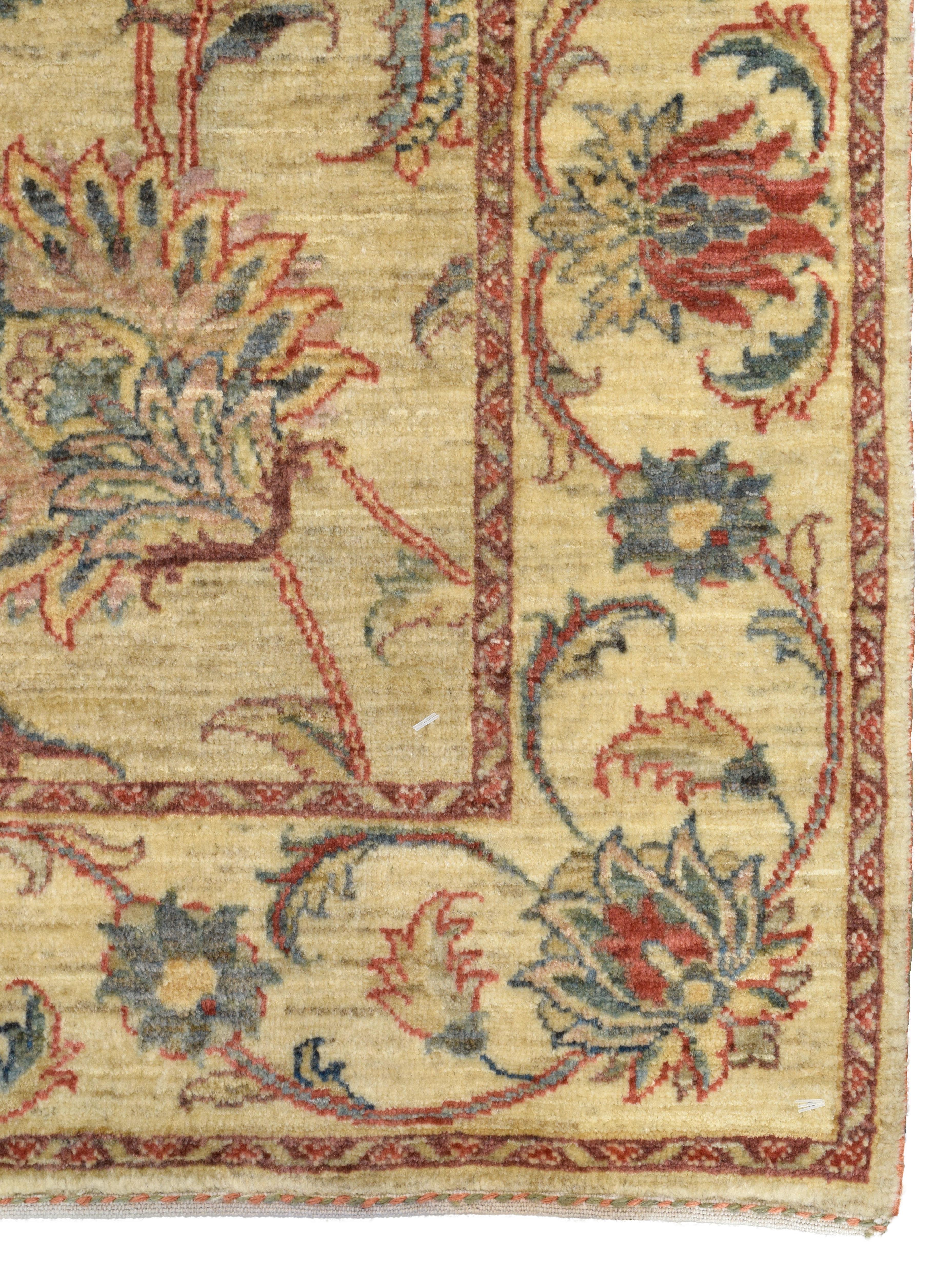 Handgeknüpfter traditioneller persischer Blumenteppich, organische pflanzengefärbte Wolle, 4x6 im Zustand „Neu“ im Angebot in New York, NY