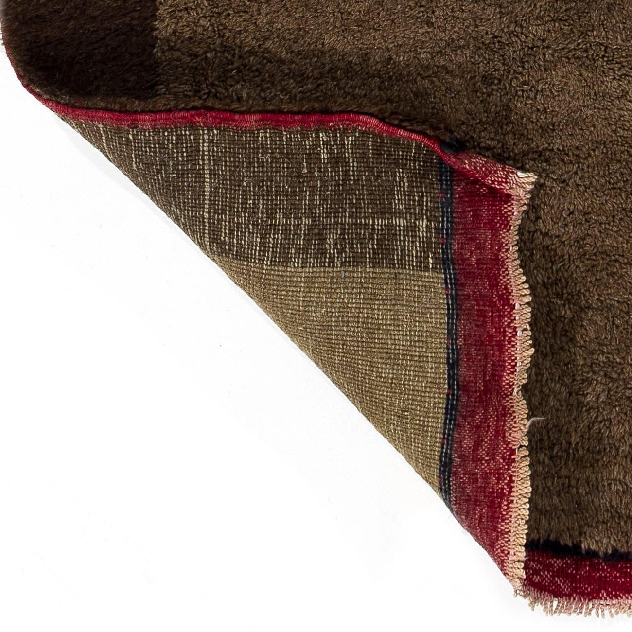 Alfombra Tulu Anudada a Mano de Lana Marrón Natural. Opciones personalizadas disponibles Siglo XXI y contemporáneo en venta