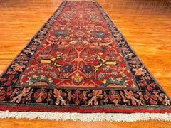 Hand-Knotted Turkish Bijar Runner Rug 2'9" x 8'7" Wool Carpet