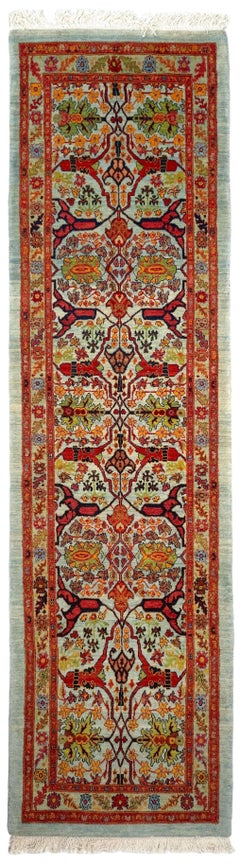 Hand-Knotted Turkish Bijar Wool Runner Rug, 2'9" x 10'
