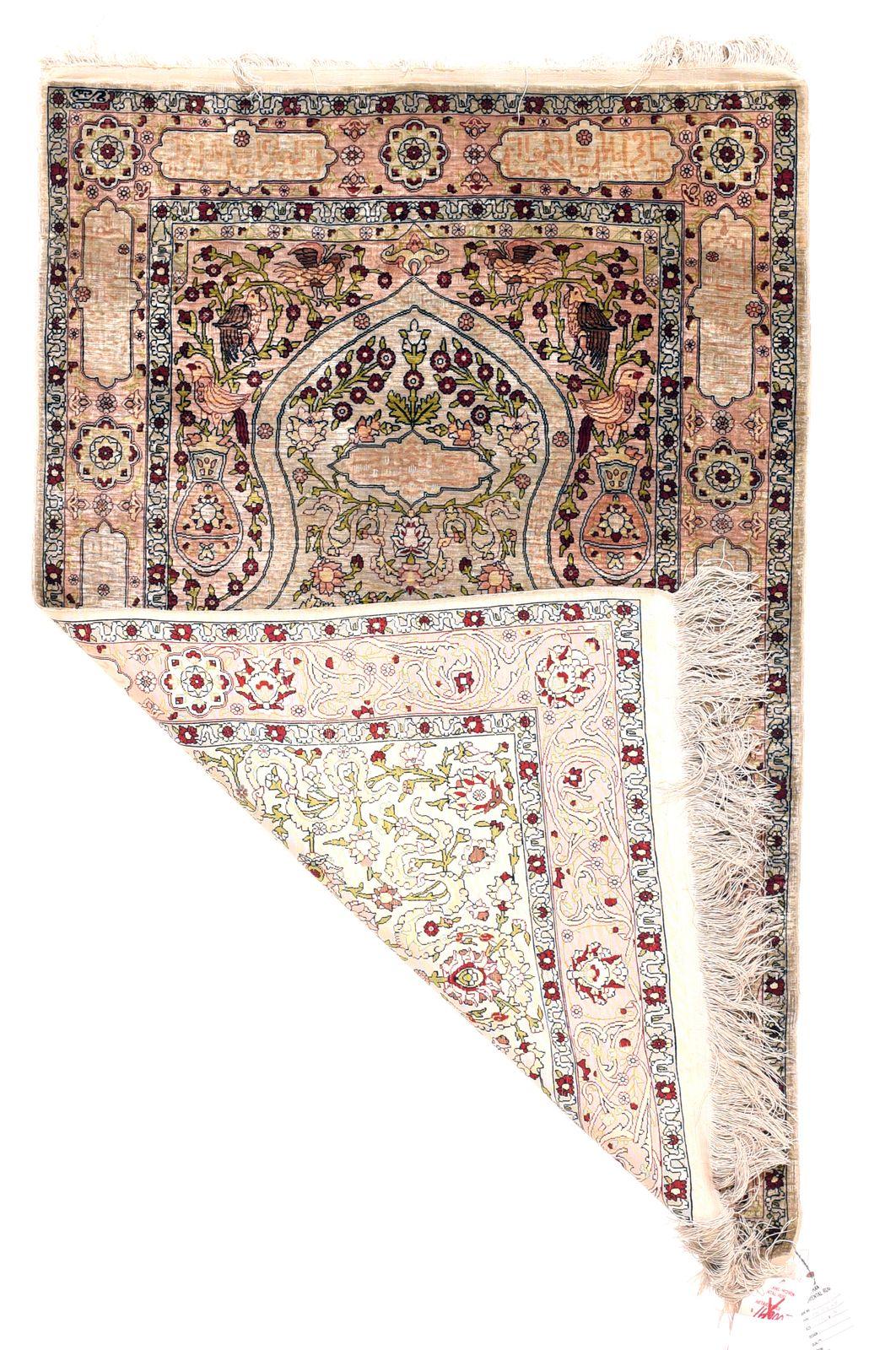 Hand-Knotted Extremely Fine Turkish Hereke For Sale