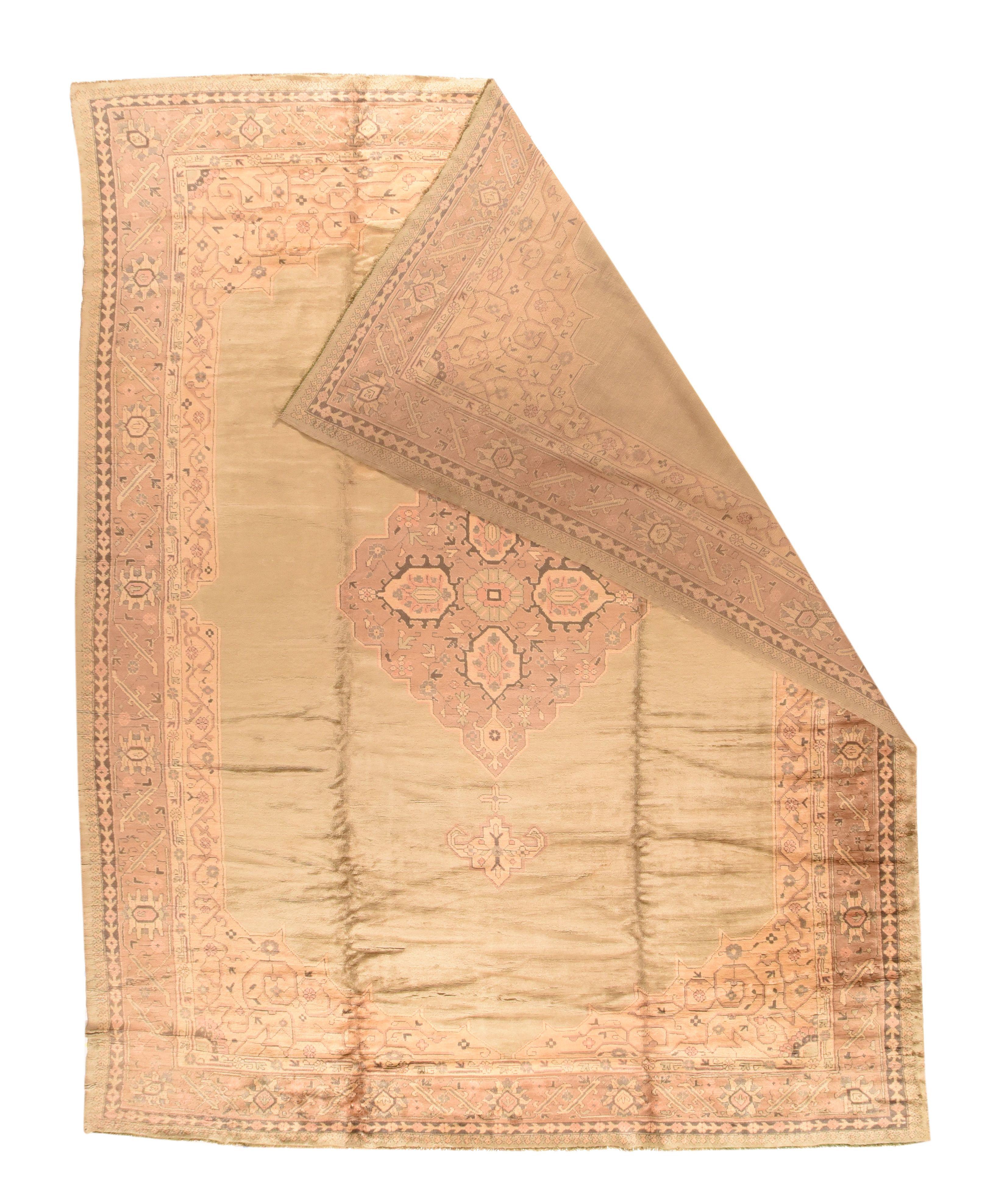 Antiker Oushak-Teppich 11'11'' x 16'3''.