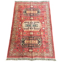 Tapis semi-ancien noué à la main multicolore, Turquie