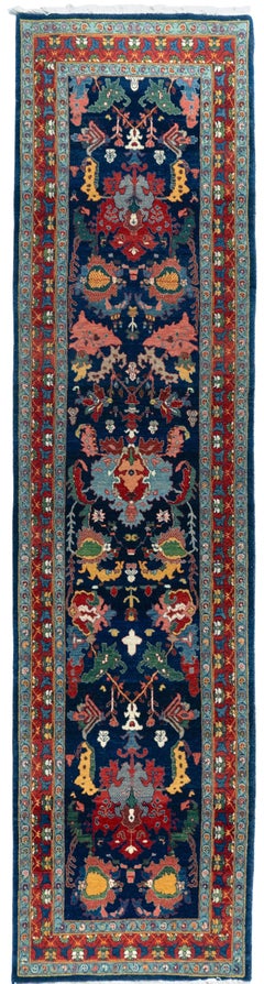 Hand-Knotted Turkish Runner Rug 2'9" x 10'1" Classic Wool Carpet